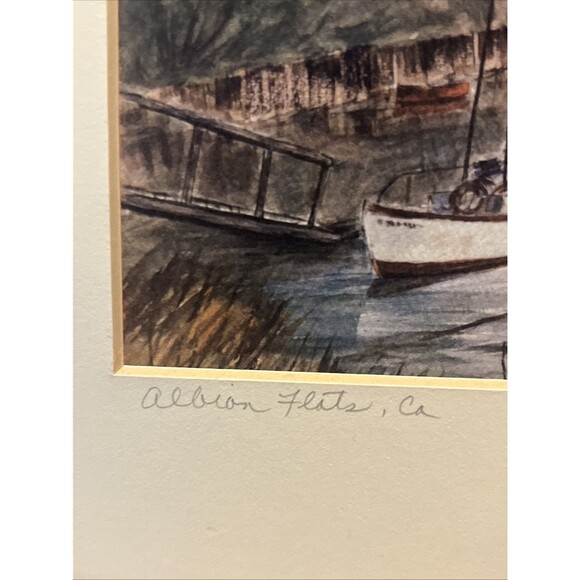 Muriel Louise Wilhelmi Artist “Albion Flats CA” Watercolor Lithograph Signed - Picture 4 of 12